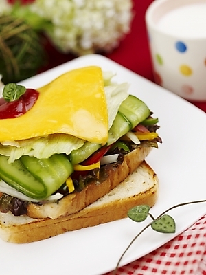 포토 JPG 스튜디오촬영 그릇 접시 꽃 음식 고추 치즈 서양음식 실내 샌드위치 근접촬영 사람없음 장식 컵 세로 초록색 노란색 우유 머그컵 덩굴 국내포토 식물 식기 뷰포인트 컬러 채소 유제품 내부 파일형식