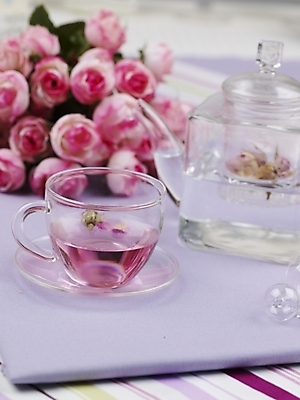 포토 JPG 스튜디오촬영 꽃 음료 음식 분홍색 주전자 잔 실내 사람없음 장식 세로 장미 차 찻잔 찻주전자 유리주전자 장미차 국내포토 식물 식기 컬러 유리 주방용품 내부 꽃차 파일형식