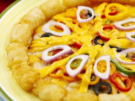 포토 JPG 스튜디오촬영 그릇 접시 음식 피망 피자 서양음식 실내 근접촬영 사람없음 장식 가로 초록색 노란색 검은색 국내포토 식기 뷰포인트 컬러 채소 패스트푸드 내부 파일형식