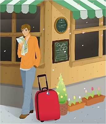 EPS 주간 계절 남자 꽃 화분 여행 지도 가방 일러스트 휴가 휴식 거리 간판 한명 사람 20대 성인 야외 관광지 상점 식당 캐리어 여행가방 봄 카페 검색 봄여행 상업시설 남자만 남자한명만 성인남자만 청년만 청년남자만 청년남자한명만 성인한명만 성인남자한명만 성인만 국내일러스트 자연요소 식물 1 잡화 컨셉 청년 시설 상업 파일형식 벡터