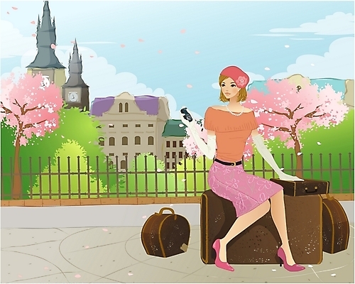 EPS 주간 나무 계절 여자 꽃 유럽 도로 외국문화 여행 가방 일러스트 교통시설 휴가 거리 사람 야외 건물 세명 관광지 스마트폰 캐리어 여행가방 봄 짐 기다림 시계탑 봄여행 여자만 국내일러스트 자연요소 식물 건축물 잡화 나라 문화 길 교통 모션 핸드폰 스마트기기 탑 시설 파일형식 벡터