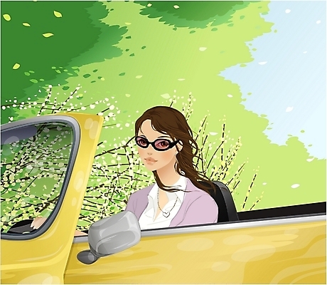 EPS 주간 나무 계절 여자 꽃 여행 일러스트 승용차 자동차 바람 휴가 한명 사람 20대 성인 야외 선글라스 봄 드라이브 운전 개나리 스포츠카 봄여행 여자만 여자한명만 성인여자만 청년만 청년여자만 성인한명만 청년여자한명만 성인여자한명만 성인만 국내일러스트 자연요소 식물 1 안경 육상교통 모션 날씨 청년 파일형식 벡터