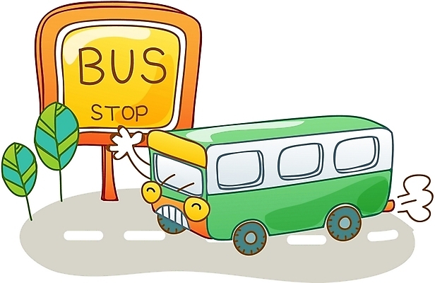 EPS 나무 교육 도로 육상교통 한대 일러스트 버스 사람없음 표지판 연기 역 버스정류장 스쿨버스 국내일러스트 식물 1 길 교통수단 교통시설 대중교통 알림판 파일형식 벡터