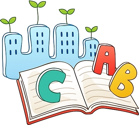 EPS 알파벳 영어 교육 일러스트 학교 수업 문구용품 교재 영어교육 사람없음 건물 간행물 책 새싹 국내일러스트 식물 문자 건축물 오브젝트 파일형식 벡터