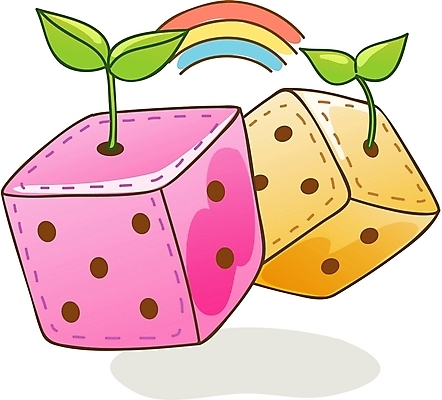 EPS 교육 생활용품 무지개 일러스트 사람없음 숫자 놀이용품 새싹 수학 주사위 주사위놀이 국내일러스트 자연요소 식물 문자 교과목 놀이 오브젝트 파일형식 벡터