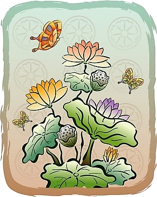 EPS 식물 한국전통 문양 열매 꽃 나비 백그라운드 불교 일러스트 여름꽃 자연 새해 연꽃 사람없음 전통문양 동양화 연잎 연밥 국내일러스트 전통 종교 곤충 잎 한국 미술 생태계 파일형식 벡터 여름_계절