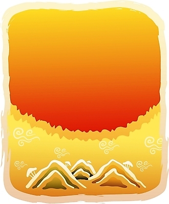 EPS 주간 자연요소 구름 한국전통 문양 명절 백그라운드 일러스트 새해 산 풍경 사람없음 야외 설날 태양 전통문양 일출 국내일러스트 전통 기념일 한국 노을 파일형식 벡터