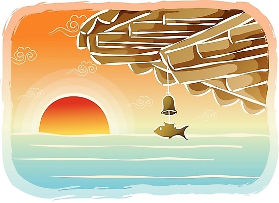 EPS 주간 구름 한국문화 한국전통 전통 문양 시설물 건축 바다 백그라운드 고건축 한국건축 일러스트 새해 기와 기와집 어류 풍경 사람없음 야외 태양 전통문양 일출 동양건축 국내일러스트 자연요소 동양문화 건축물 한옥 한국 노을 수중동물 파일형식 벡터 동양