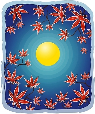 EPS 자연요소 한국전통 사계절 계절 명절 백그라운드 단풍 일러스트 자연 나뭇잎 풍경 사람없음 야외 추석 보름달 달 가을 야간 가을배경 국내일러스트 전통 기념일 잎 한국 생태계 파일형식 벡터 가을_계절