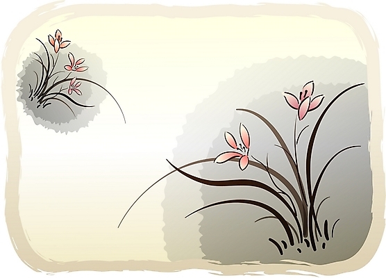 EPS 식물 한국전통 명절 꽃 백그라운드 일러스트 새해 사람없음 설날 전통문양 난초 먹 동양화 사군자 국내일러스트 전통 문양 기념일 서예 한국 미술 파일형식 벡터