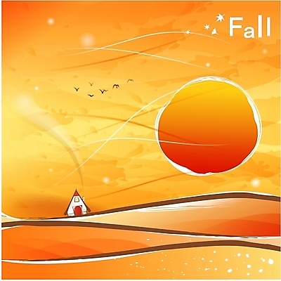 EPS 주간 자연요소 사계절 계절 백그라운드 일러스트 자연 조류 하늘 주택 굴뚝 풍경 초원 사람없음 야외 태양 농가 일출 노을 일몰 가을 시골 연기 언덕 가을배경 국내일러스트 동물 건물 농장 생태계 파일형식 벡터 가을_계절