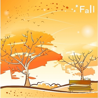 EPS 주간 나무 식물 사계절 계절 공원 공공시설 백그라운드 단풍 벤치 의자 일러스트 자연 조류 하늘 풍경 사람없음 야외 노을 가을 언덕 가을배경 국내일러스트 자연요소 동물 가구 잎 시설 생태계 파일형식 벡터 가을_계절