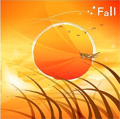 EPS 주간 사계절 계절 명절 곤충 백그라운드 절지류 일러스트 자연 조류 하늘 한국 논 사람없음 야외 태양 추석 노을 추수 가을 메뚜기 가을배경 국내일러스트 자연요소 동물 전통 기념일 아시아 농업 생태계 파일형식 벡터 가을_계절