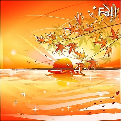 EPS 주간 사계절 계절 호수 바다 백그라운드 단풍 잎 일러스트 자연 하늘 바람 풍경 사람없음 야외 강 태양 반사 일출 노을 일몰 가을 가을배경 국내일러스트 자연요소 식물 날씨 생태계 파일형식 벡터 가을_계절