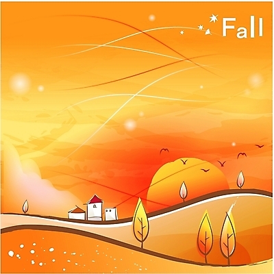 EPS 나무 사계절 계절 백그라운드 일러스트 자연 하늘 바람 주택 풍경 초원 사람없음 야외 태양 일출 노을 일몰 가을 시골 언덕 가을배경 국내일러스트 자연요소 식물 날씨 건물 생태계 파일형식 벡터 가을_계절