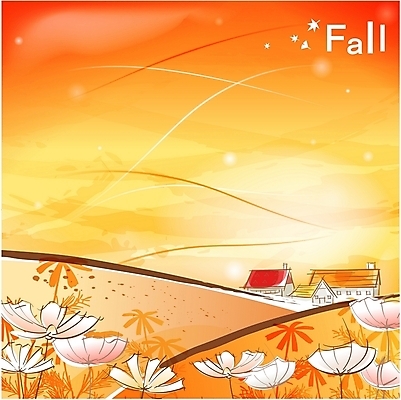 EPS 주간 식물 사계절 계절 꽃 백그라운드 일러스트 자연 하늘 바람 주택 가을꽃 풍경 초원 사람없음 야외 농가 노을 가을 시골 코스모스 가을배경 국내일러스트 자연요소 날씨 건물 농장 생태계 파일형식 벡터 가을_계절