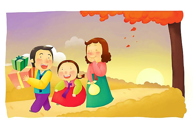 PSD 나무 구름 한국전통 여자 명절 남자 길 일러스트 가족 페인터 하늘 엄마 선물 미소 웃음 사람 야외 세명 태양 추석 달 가을 아빠 전통의상 한복 고향 귀향 추석선물 국내일러스트 자연요소 식물 전통 계절 기념일 관계 페인팅 한국 표정 파일형식 명절선물