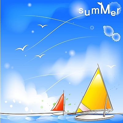 EPS 주간 구름 사계절 계절 바다 백그라운드 요트 일러스트 자연 갈매기 하늘 풍경 해변 사람없음 야외 여름 보트 선박 국내일러스트 자연요소 수상교통 배_교통 조류 생태계 파일형식 벡터