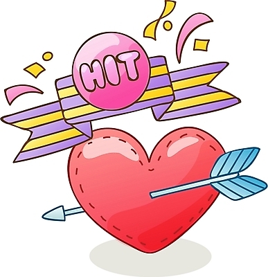 EPS 일러스트 화살 사랑 이벤트 사람없음 장식 쇼핑 하트 오브젝트 히트 국내일러스트 모양 감정 파일형식 벡터