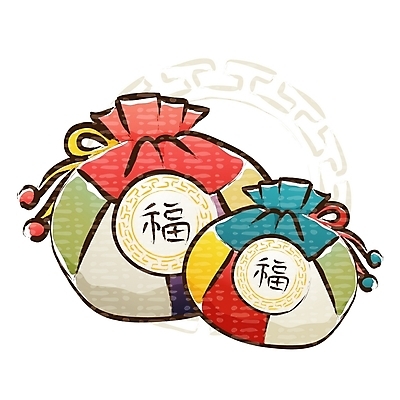 EPS 전통 잡화 명절 일러스트 새해 복주머니 한국 사람없음 설날 공예품 민속 향주머니 국내일러스트 기념일 아시아 전통소품 주머니 공예 파일형식 벡터