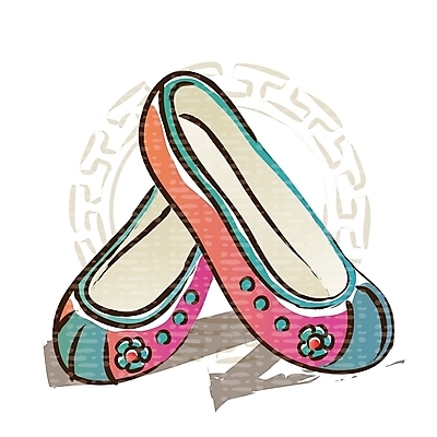 EPS 전통 잡화 명절 신발 일러스트 사람없음 오브젝트 꽃신 가죽신 국내일러스트 기념일 전통소품 파일형식 벡터
