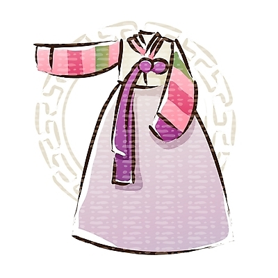 EPS 옷 명절 일러스트 사람없음 전통의상 한복 여성복 저고리 치마저고리 옷고름 국내일러스트 한국전통 전통 기념일 파일형식 벡터