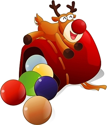 EPS 동물 기념일 크리스마스장식 크리스마스 일러스트 공 크리스마스용품 사슴 선물 사람없음 장식 루돌프 주머니 구슬 오브젝트 크리스마스아이콘 국내일러스트 아이콘 포유류 이벤트 용품 파일형식 벡터