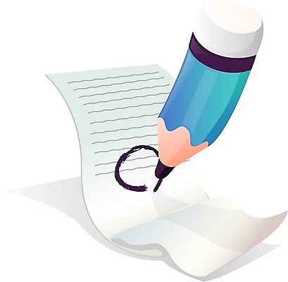 EPS 종이 일러스트 문구용품 색연필 사람없음 필기구 연필 사무용품 시험 원형 심볼 채점 국내일러스트 도형 교육 학용품 오브젝트 성적 파일형식 벡터