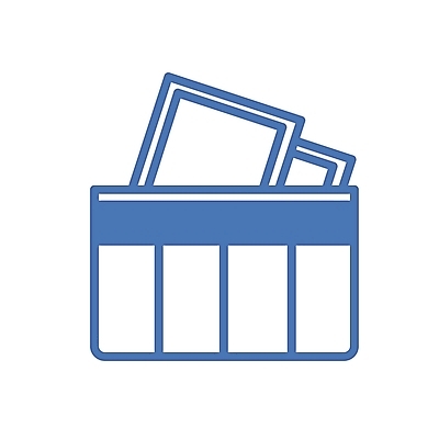 EPS 아이콘 컬러 문구용품 사람없음 파란색 상자 사무용품 업무 심볼 심볼아이콘 문서 파일 정리 서류함 2D아이콘 작업 오브젝트 파일형식 벡터