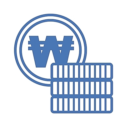 EPS 아이콘 기호 컬러 돈 비즈니스 사람없음 금융 경제 파란색 원화 화폐기호 심볼 오브젝트 심볼아이콘 금괴 2D아이콘 문자 재산 황금 화폐 파일형식 벡터