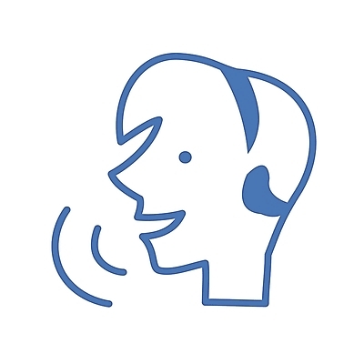 EPS 아이콘 얼굴 컬러 비즈니스 사람없음 파란색 상담원 심볼 심볼아이콘 목소리 음성 가상인물 2D아이콘 상상 신체부위 사무원 파일형식 벡터