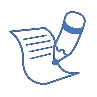 EPS 아이콘 종이 컬러 문구용품 사람없음 파란색 필기구 연필 사무용품 기록 심볼 편지지 심볼아이콘 2D아이콘 학용품 편지 오브젝트 파일형식 벡터