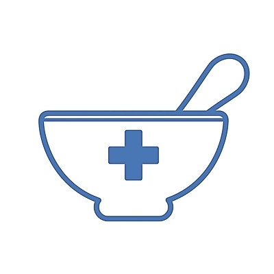 EPS 아이콘 컬러 사람없음 치료 파란색 약 사발 제조 약국 심볼 심볼아이콘 막자사발 약제조 2D아이콘 의학 사기그릇 파일형식 벡터