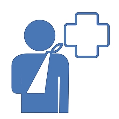 EPS 아이콘 시설물 현대건축 건축 컬러 병원 사람없음 치료 파란색 진료 환자 질병 심볼 심볼아이콘 골절 삼각건 2D아이콘 건축물 의학 파일형식 벡터