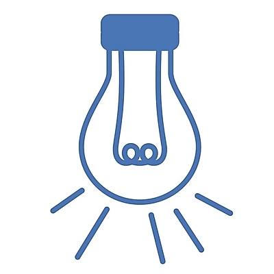 EPS 아이콘 컬러 생활용품 전구 아이디어 사람없음 파란색 빛 전기에너지 심볼 심볼아이콘 백열등 필라멘트 2D아이콘 컨셉 조명 에너지 오브젝트 파일형식 벡터