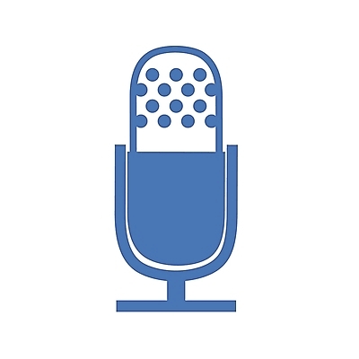 EPS 아이콘 컬러 사람없음 파란색 심볼 마이크 심볼아이콘 라디오 방송 음성 2D아이콘 음향기기 전자제품 파일형식 벡터