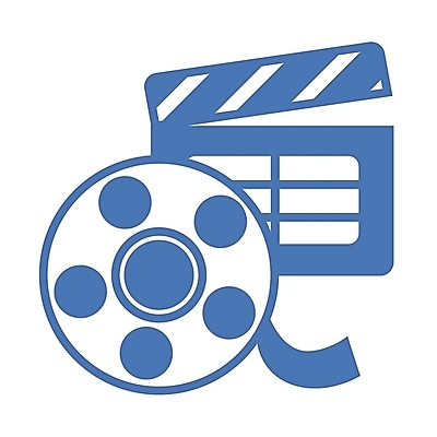 EPS 아이콘 컬러 사람없음 파란색 클래퍼보드 필름 심볼 영화 오브젝트 심볼아이콘 영화촬영 2D아이콘 문화예술 촬영 파일형식 벡터