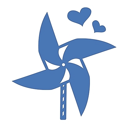 EPS 아이콘 컬러 생활용품 사랑 사람없음 파란색 놀이용품 하트 심볼 바람개비 심볼아이콘 2D아이콘 모양 감정 오브젝트 파일형식 벡터