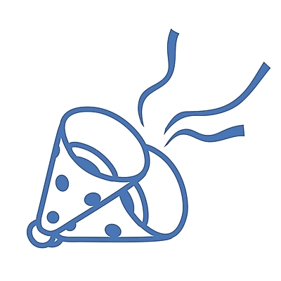 EPS 아이콘 컬러 폭죽 이벤트 사람없음 파란색 파티 축하 생일 심볼 오브젝트 심볼아이콘 2D아이콘 기념일 컨셉 파일형식 벡터