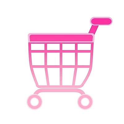 EPS 아이콘 분홍색 컬러 생활용품 주방용품 사람없음 쇼핑 카트 쇼핑카 심볼 장바구니 심볼아이콘 마트 대형마트 2D아이콘 바구니 상점 오브젝트 파일형식 벡터