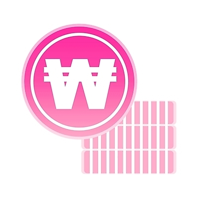 EPS 아이콘 기호 분홍색 컬러 돈 비즈니스 사람없음 금융 경제 원화 화폐기호 심볼 오브젝트 심볼아이콘 금괴 2D아이콘 문자 재산 황금 화폐 파일형식 벡터