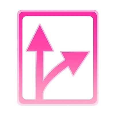 EPS 아이콘 화살표 길 분홍색 컬러 사람없음 표지판 오른쪽 방향 갈림길 심볼 오브젝트 심볼아이콘 도로표지판 우회전 직진 2D아이콘 도로 알림판 운전 파일형식 벡터