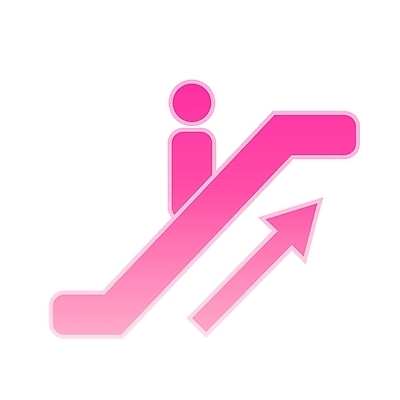 EPS 아이콘 시설물 현대건축 건축 화살표 분홍색 컬러 교통 사람없음 건축부분 심볼 심볼아이콘 상승 오르기 에스컬레이터 2D아이콘 건축물 컨셉 모션 파일형식 벡터