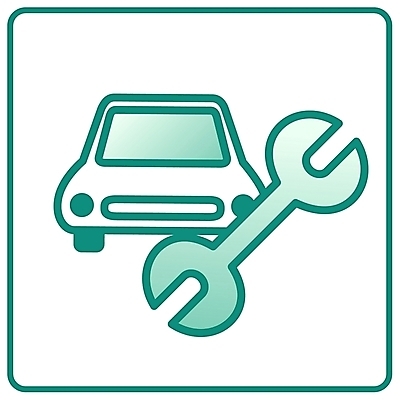 EPS 아이콘 육상교통 컬러 교통 승용차 자동차 사람없음 초록색 스패너 수리 심볼 심볼아이콘 정비소 카센터 편구스패너 2D아이콘 교통수단 공구 센터 파일형식 벡터
