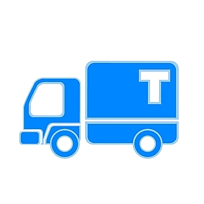 EPS 알파벳 영어 산업 육상교통 교통수단 컬러 교통 일러스트 자동차 사람없음 파란색 트럭 운송업 운반 심볼 배송 택배 심볼아이콘 화물트럭 T 국내일러스트 아이콘 문자 파일형식 벡터
