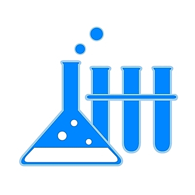 EPS 컬러 과학 일러스트 실험기구 실험 사람없음 파란색 화학 심볼 플라스크 시험관 심볼아이콘 삼각플라스크 유리관 국내일러스트 아이콘 파일형식 벡터