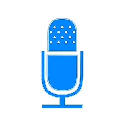 EPS 컬러 일러스트 사람없음 파란색 심볼 마이크 심볼아이콘 라디오 방송 음성 국내일러스트 아이콘 음향기기 전자제품 파일형식 벡터