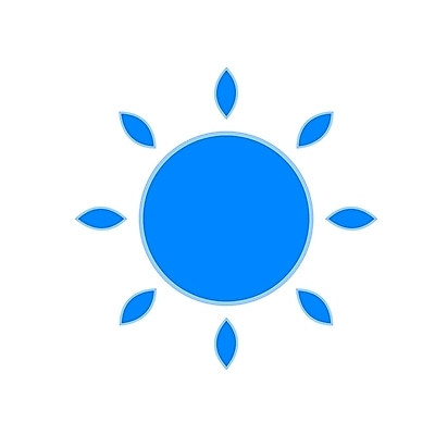 EPS 자연요소 컬러 일러스트 자연 날씨 사람없음 파란색 태양 맑음 일기예보 심볼 심볼아이콘 날씨아이콘 국내일러스트 아이콘 생태계 파일형식 벡터