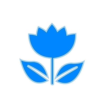 EPS 식물 꽃 컬러 일러스트 자연 사람없음 파란색 심볼 심볼아이콘 국내일러스트 아이콘 생태계 파일형식 벡터
