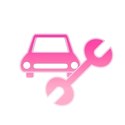 EPS 육상교통 분홍색 교통 일러스트 승용차 자동차 사람없음 스패너 수리 심볼 심볼아이콘 정비소 카센터 편구스패너 국내일러스트 아이콘 교통수단 컬러 공구 센터 파일형식 벡터